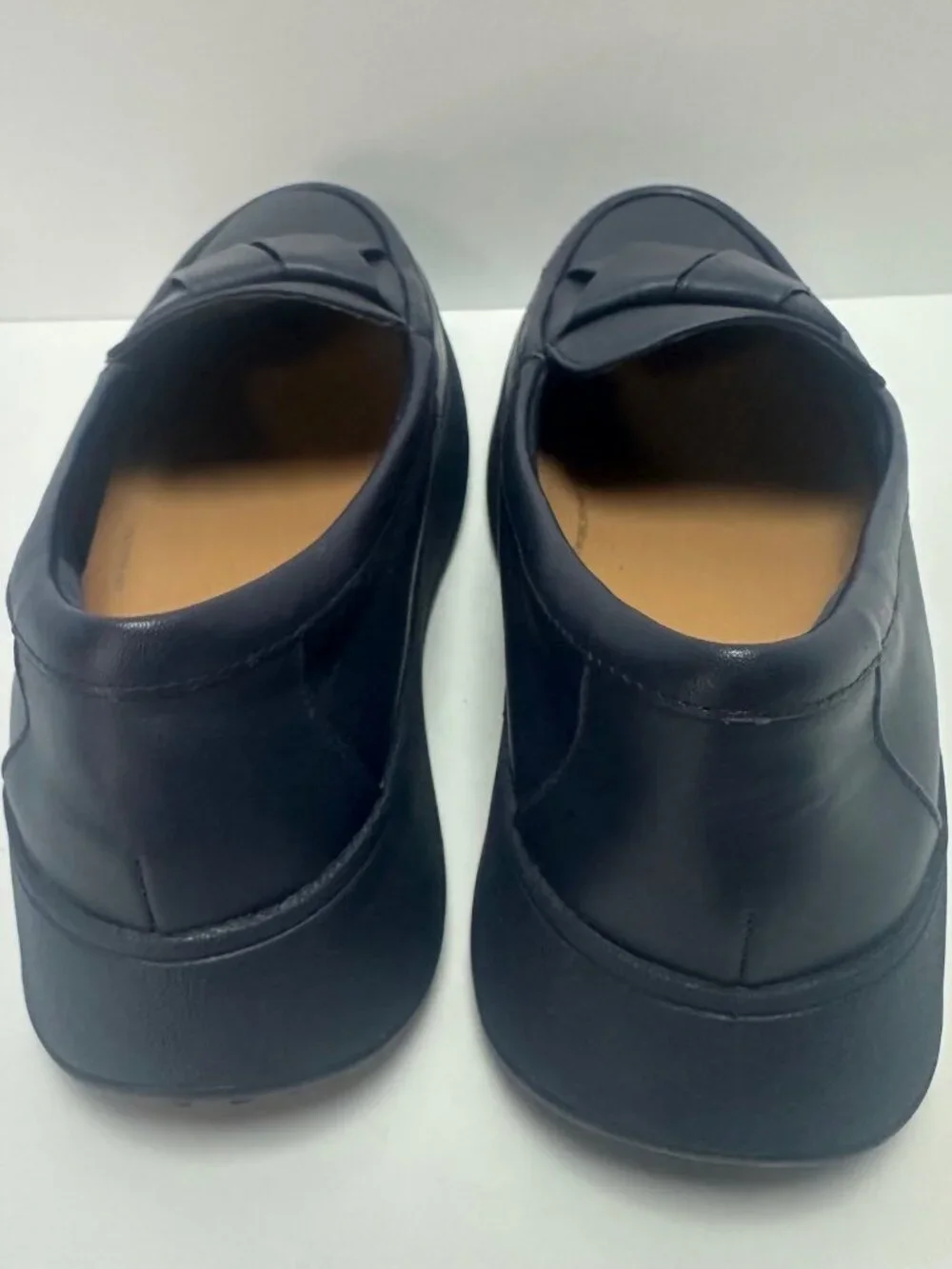 FitFlop Men's Leather Loafers Navy S 10 Preppy